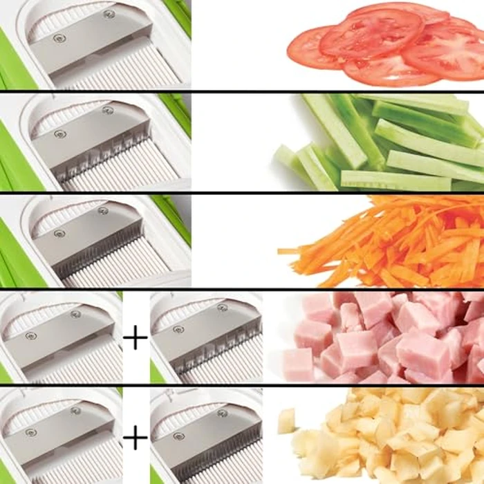 Starfrit Super Pump’N’Slice, Safe Vertical Mandoline, Oversized Feeder, Vegetable Slicer, Chopper, Adjustable Thickness by Starfrit - Image 3
