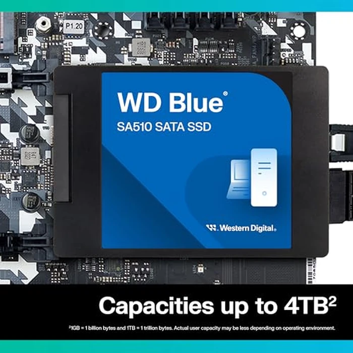 Western Digital 1TB WD Blue SA510 SATA Internal Solid State Drive SSD - SATA III 6 Gb/s, 2.5"/7mm, Up to 560 MB/s - WDS100T3B0A by Western Digital - Image 3