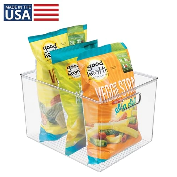 Linus Multi-Purpose Storage Bin with Handles for Kitchen, Pantry, Cabinet, Nursery, Crafts - 12" x 10" x 8", Clear by iDesign - Image 2