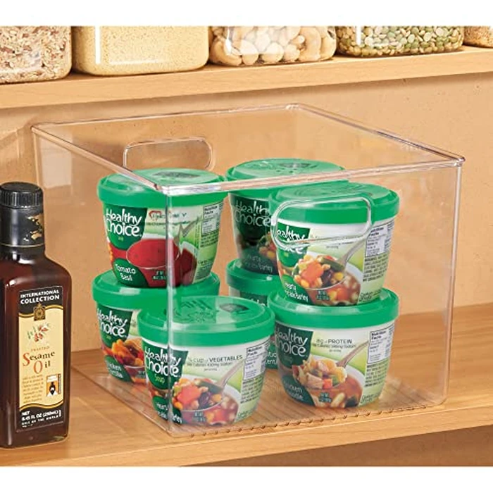 Linus Multi-Purpose Storage Bin with Handles for Kitchen, Pantry, Cabinet, Nursery, Crafts - 12" x 10" x 8", Clear by iDesign - Image 5