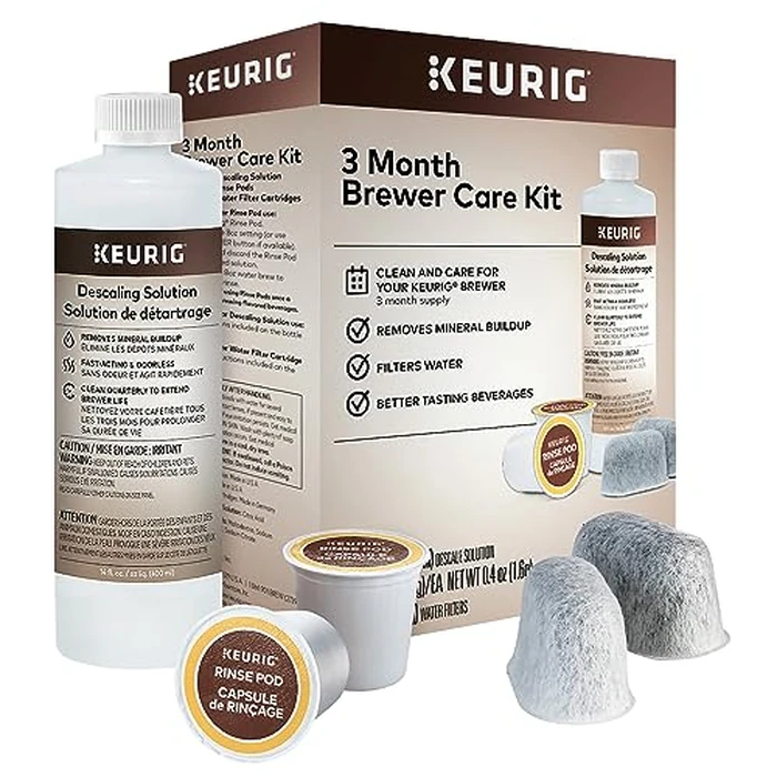 Keurig 3-Month Brewer Maintenance Kit, Includes Descaling Solution, Water Filter Cartridges & Rinse Pods, 7 Count by Keurig - Used - Acceptable condition - CA$10.49