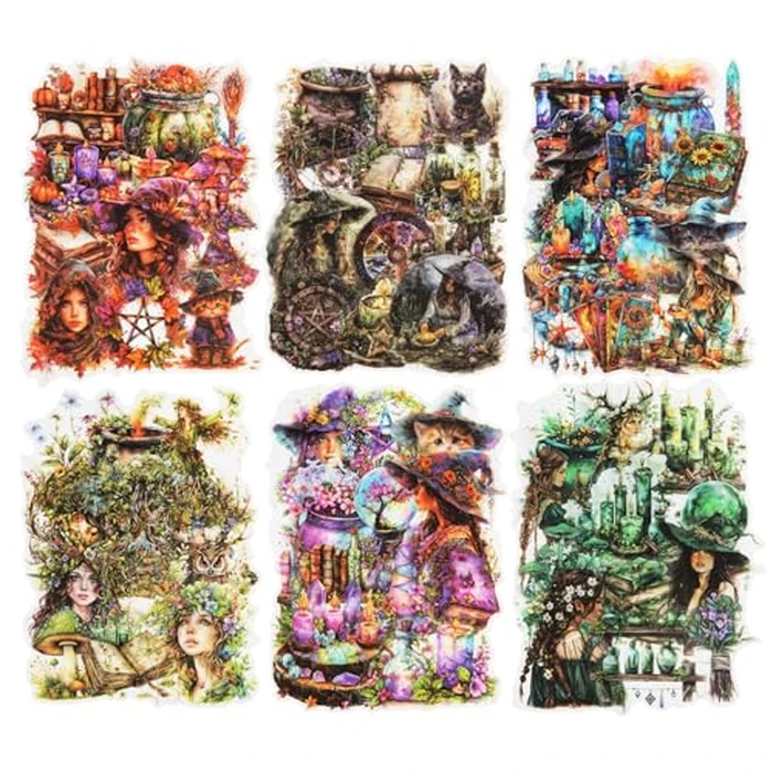 MiyouLuna 180Pcs Forest Witch PET Stickers, Magic Scrapbook Ephemera for Journaling Craft Supplies and Junk Journal by MiyouLuna - Used - Like New condition
