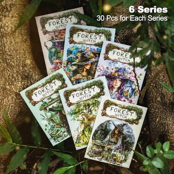 MiyouLuna 180Pcs Forest Witch PET Stickers, Magic Scrapbook Ephemera for Journaling Craft Supplies and Junk Journal by MiyouLuna - Image 2