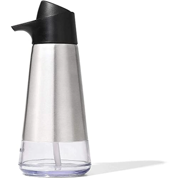 OXO Easy Press Stainless Steel Soap Dispenser, 3-1/4" diam. x 8" h by OXO - Image 2