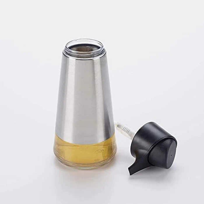 OXO Easy Press Stainless Steel Soap Dispenser, 3-1/4" diam. x 8" h by OXO - Image 4