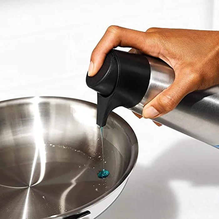 OXO Easy Press Stainless Steel Soap Dispenser, 3-1/4" diam. x 8" h by OXO - Image 5