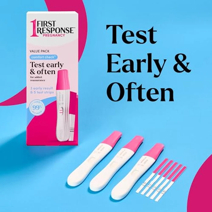 FIRST RESPONSE Comfort Check Pregnancy Test, 8 Count, Pink & White by FIRST RESPONSE - Image 3