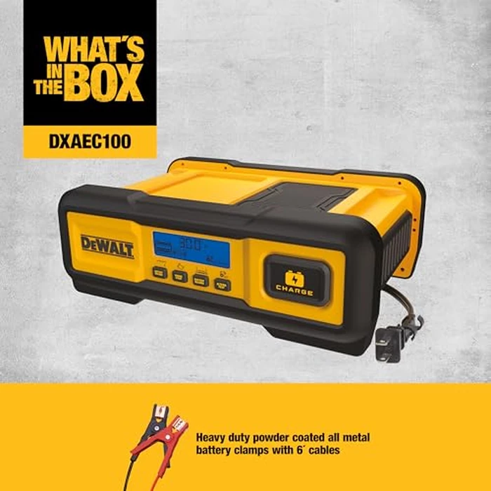 DeWalt DXAEC100 Professional 30 Amp Battery Charger, Battery Maintainer, Battery Trickle Charger by DEWALT - Image 3