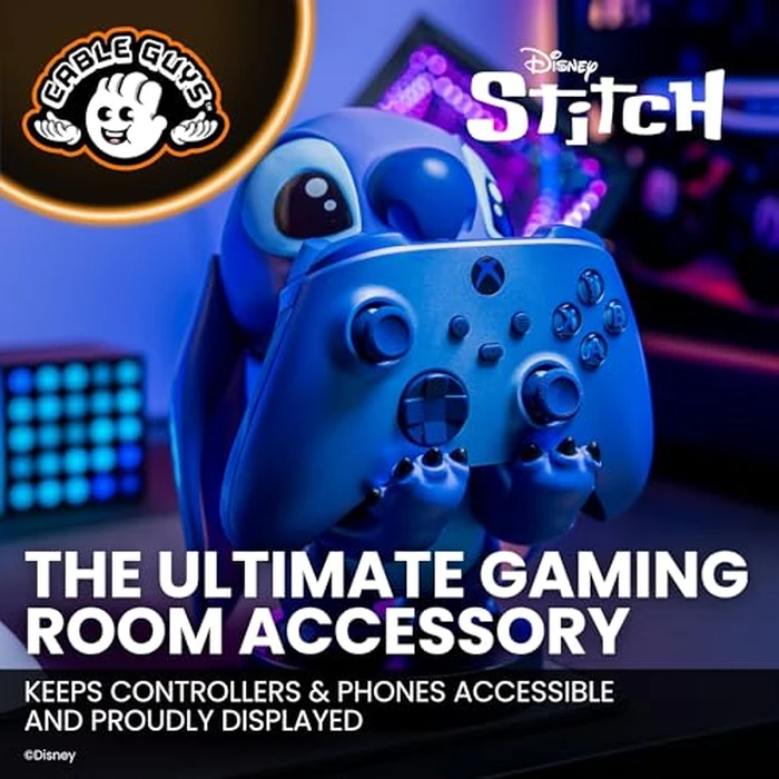 Cableguys Stitch Controller Holder & Phone Stand - Gaming Setup Accessories for Desk and Game Room, Controller Stand Compatible with Xbox, PlayStation & Most Standard Game Controllers by Cableguys - Image 2
