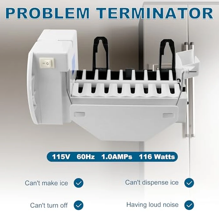 WR30X10012 WR30X10093 Ice Maker Kit Replacement for G.E Hot.Point Ken.More Refrigerators GSS20IEMDWW GSS25JFMDWW, Replace WR30X10061 by TOMOON by TOMOON - Image 4