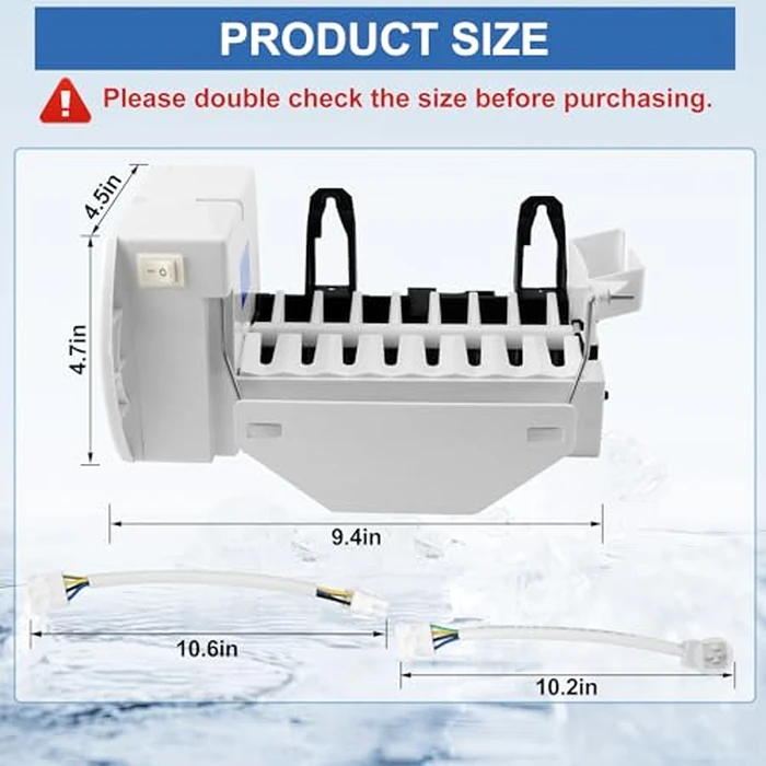 WR30X10012 WR30X10093 Ice Maker Kit Replacement for G.E Hot.Point Ken.More Refrigerators GSS20IEMDWW GSS25JFMDWW, Replace WR30X10061 by TOMOON by TOMOON - Image 6