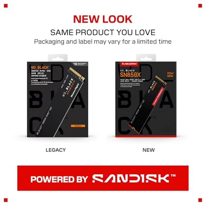 WD_BLACK SN850X 1TB NVMe SSD - M.2 2280, Up to 7,300 MB/s Read speeds, Up to 6,300 MB/s write speeds, Gaming Expansion, High Performance Internal Solid State Drive - WDS100T2X0E by Sandisk - Image 2