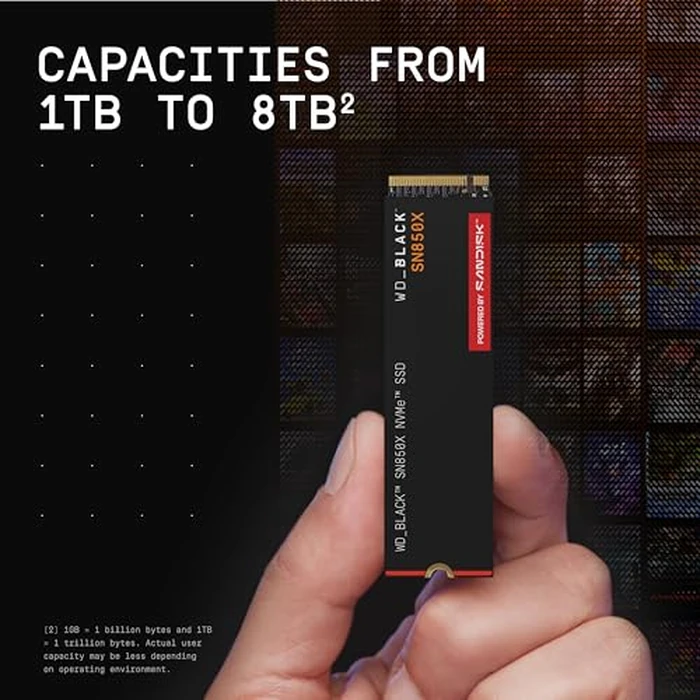 WD_BLACK SN850X 1TB NVMe SSD - M.2 2280, Up to 7,300 MB/s Read speeds, Up to 6,300 MB/s write speeds, Gaming Expansion, High Performance Internal Solid State Drive - WDS100T2X0E by Sandisk - Image 6
