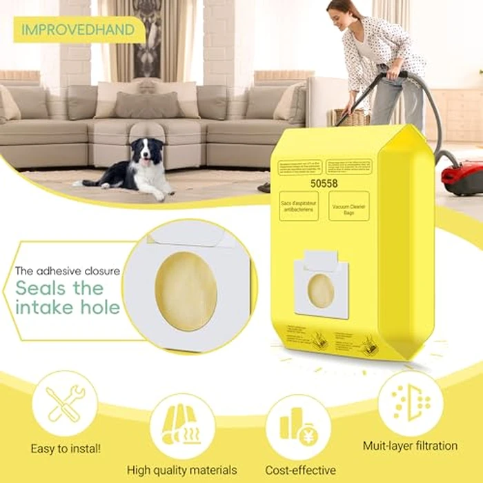 30 Pack Vacuum Cleaner Bags Fit for Kenmore Canister Type C/Q 5055 50555 50557 50558 and Pana·sonic Type C-5 C-18, 200 Series, 400 Series, 600 Series, 700 Series, 800 Series Vacuum By Improvedhand by Improvedhand - Image 3