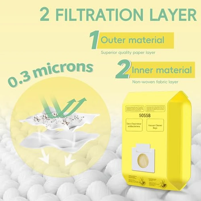 30 Pack Vacuum Cleaner Bags Fit for Kenmore Canister Type C/Q 5055 50555 50557 50558 and Pana·sonic Type C-5 C-18, 200 Series, 400 Series, 600 Series, 700 Series, 800 Series Vacuum By Improvedhand by Improvedhand - Image 6