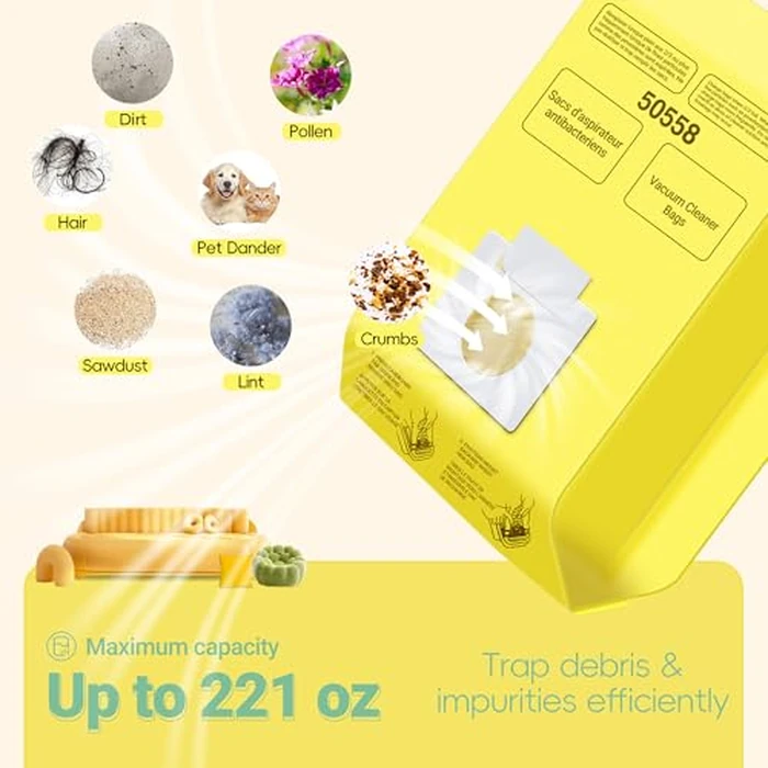 30 Pack Vacuum Cleaner Bags Fit for Kenmore Canister Type C/Q 5055 50555 50557 50558 and Pana·sonic Type C-5 C-18, 200 Series, 400 Series, 600 Series, 700 Series, 800 Series Vacuum By Improvedhand by Improvedhand - Image 7