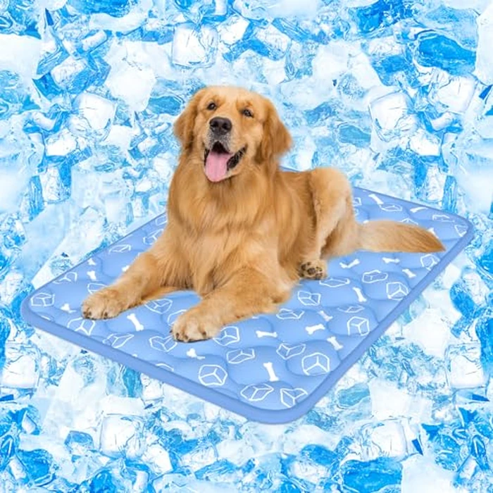 Rywell Dog Cooling Mat 2.0, Ocean Blue,44" x 32" Thick & Durable Cooling Mat for Extra Large Dogs, Long-Lasting Cool with Waterproof & Color-Changing Arc-Chill Tech (Q-Max>0.5) Washable& Non-Toxic by Rywell - Used - Very Good condition - US$31.49