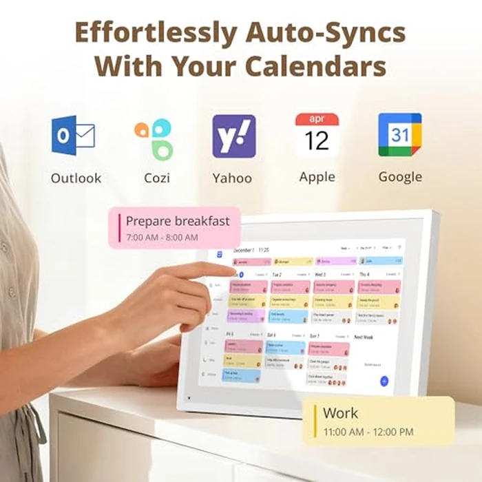 Dragon Touch 10.1 inch Digital Calendar Chore Chart - Interactive Touchscreen, Smart Family Planner, Hearth Display Desk Digital Calendar Best Gifts for Christmas, Wedding, Mom by Dragon Touch - Image 2