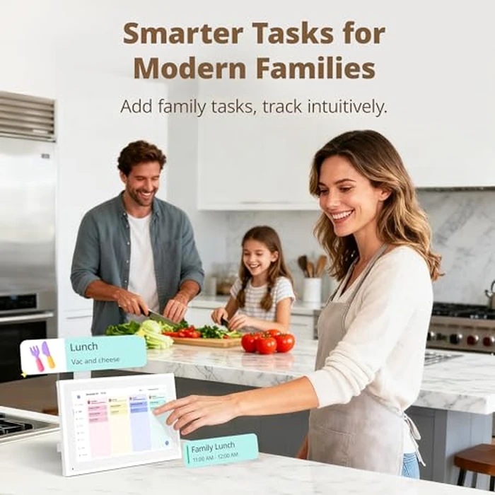 Dragon Touch 10.1 inch Digital Calendar Chore Chart - Interactive Touchscreen, Smart Family Planner, Hearth Display Desk Digital Calendar Best Gifts for Christmas, Wedding, Mom by Dragon Touch - Image 3