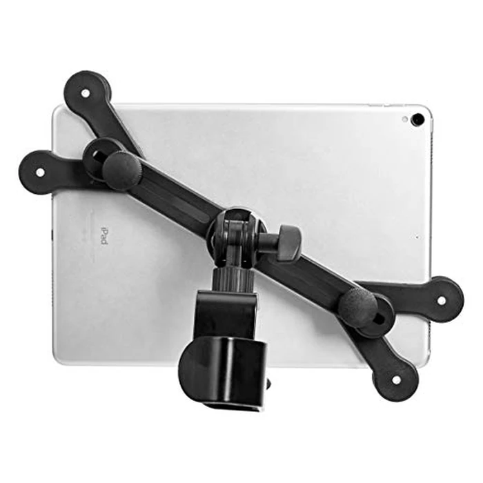 Amazon Basics Adjustable Tablet Holder for Music Stand, Secure Portable iPad Holder with 360 Degree Swivel, Fits 7-11" Screens, Black by Amazon Basics - Image 4