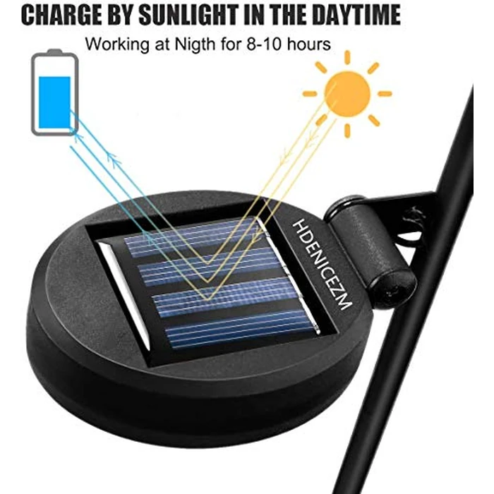 HDNICEZM Solar Garden Light Outdoor Decorative, Moon Decor Crackle Glass Globe Garden Stake Metal Lights，Waterproof Warm White LED for Pathway, Lawn, Patio, Yard Ornaments for Outside by HDNICEZM - Image 9