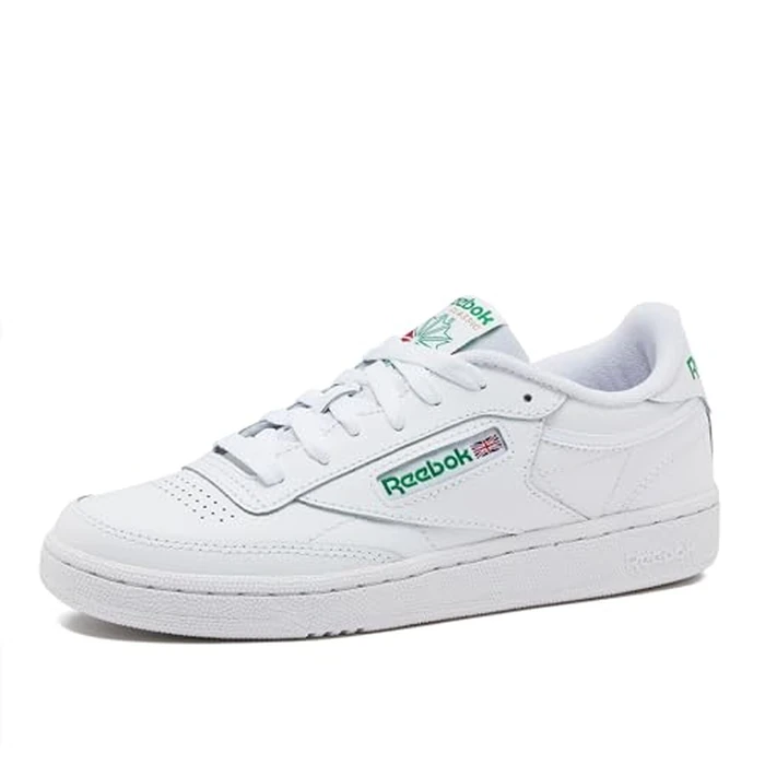 Reebok Club C 85 Mens Tennis Shoes, Casual Fashion White Sneakers for Men, Int-White/Green, 10 by Reebok - Used - Like New condition - US$69.78