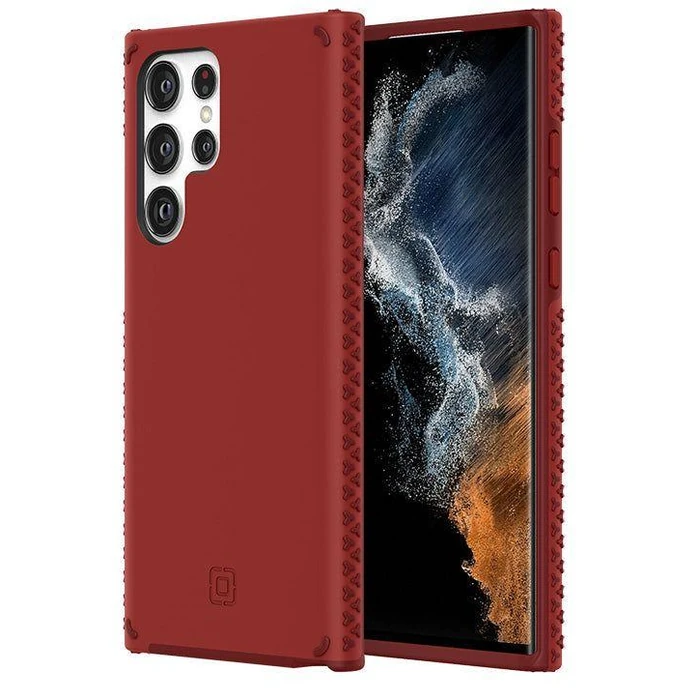 Incipio Grip Phone Case for Galaxy S22 Ultra (5G) - Red by Incipio - Refurbished - Brand New condition