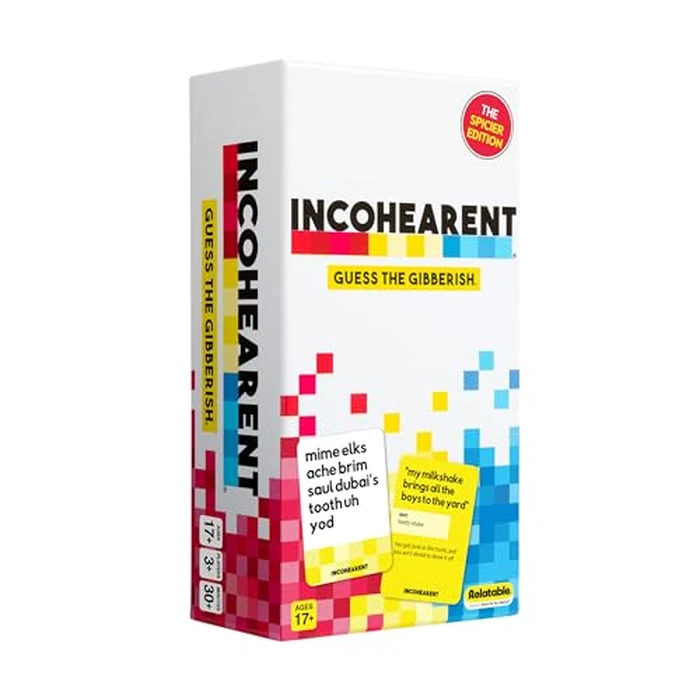 Incohearent, The Guess The Gibberish Party Game by Relatable, A Funny Card Game for Adults, Great for Bachelorette Party Games or Game Night Games, Includes 300 Cards by WHAT DO YOU MEME? - Used - Like New condition - US$10.18
