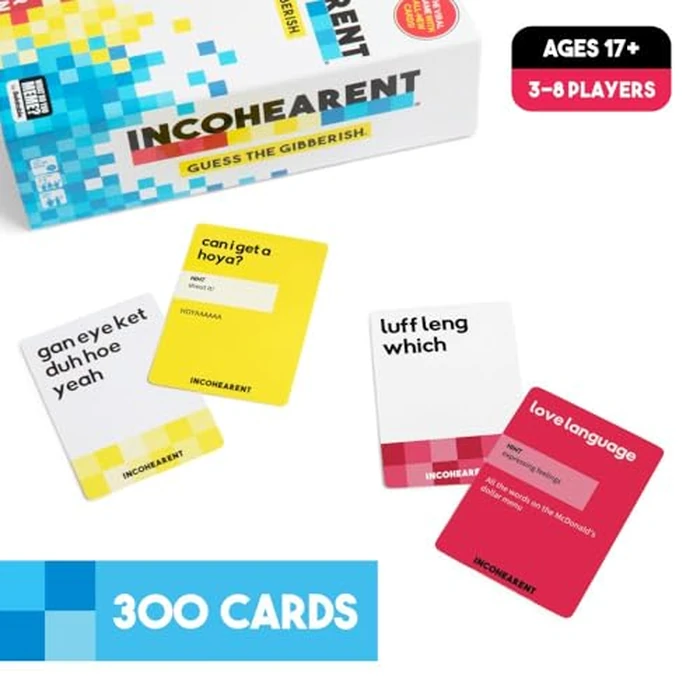 Incohearent, The Guess The Gibberish Party Game by Relatable, A Funny Card Game for Adults, Great for Bachelorette Party Games or Game Night Games, Includes 300 Cards by WHAT DO YOU MEME? - Image 3