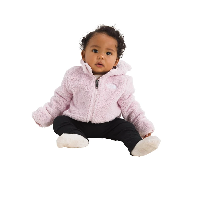 The North Face Baby Campshire Full Zip Hoodie | Cozy Fleece Winter Jacket for Toddlers, Built In Mittens & Attached Hood with Bear Ears, Pale Blossom, 3 Months by The North Face - Image 1