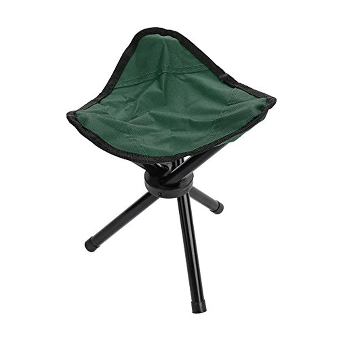 Folding Tripod Chair, Portable Lightweight Fishing Camping Stool for Outdoor Walking Hunting Hiking Travel(Green-S) by VGEBY - Image 2