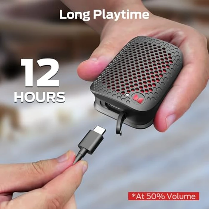 Monster Blaster Micro Wearable Bluetooth Speaker, Clip-On Wireless Small Portable Speaker with Built-in Mic (Non-Magnetic), IPX7 Waterproof, TWS, Hands-Free Music/Calls for Work/Cycling/Running, Black by Monster - Image 4