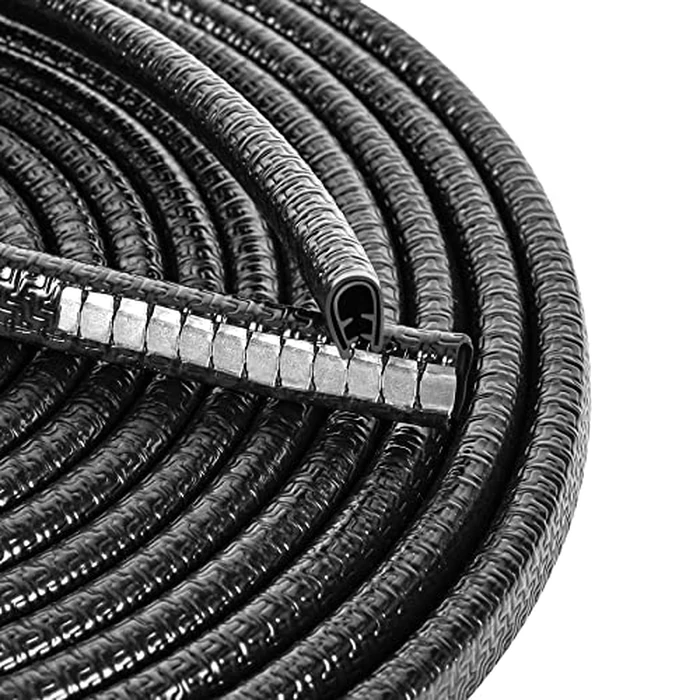 MYFAMIREA 33Ft(10M) Long Car Door Edge Guards, U Shape Edge Trim Rubber Seal Protector Car Door Protection Anti-Collision Rubber Clips Easy to Cut No Need Adhesive Fit for Most Vehicles| Black by MYFAMIREA - Used - Very Good condition - US$12.37