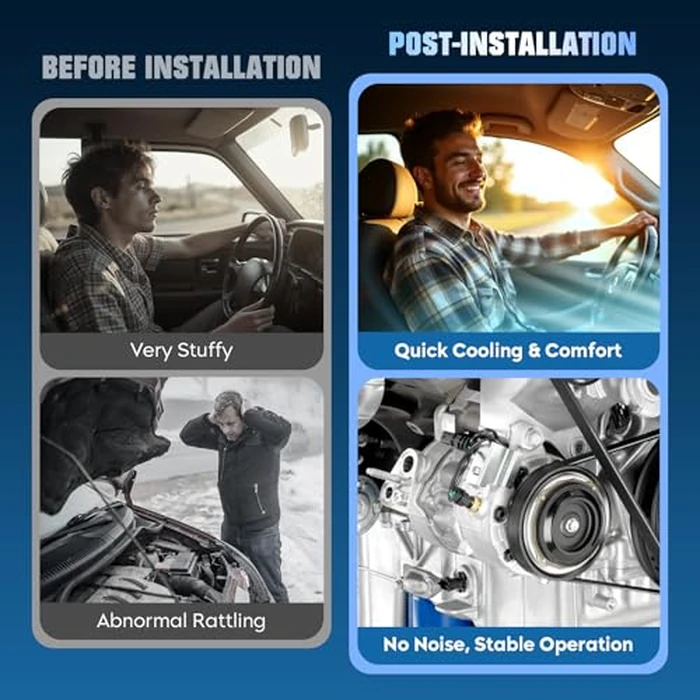 Air Conditioner AC Compressor With Clutch for Honda Odyssey 3.5 3.5L 2008-2017, for Pilot 3.5 2009-2015, for Ridgeline 3.5 2009-2014, for Acura MDX 3.7L 2007-2013, for ZDX 3.7 2010-2013, W/O mainfold by Aeagle - Image 5