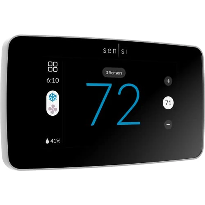Sensi Touch 2 Smart Thermostat with Touchscreen Color Display, 100 Years of Expertise, Programmable, Wi-Fi, Data Privacy, Easy DIY, Works with Alexa, Energy Star Certified, ST76W, C-Wire Required by Emerson - Used - Acceptable condition