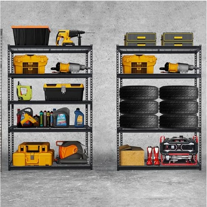 48" Heavy Duty Garage Shelving Unit, Adjustable 5-Tier Metal Storage Rack, Freestanding Utility Shelf, 48"w x 18"d x 72"h by GAOMON - Image 3