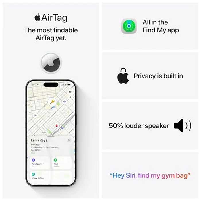 Apple AirTag 1 Pack (2nd Generation) by Apple - Image 4