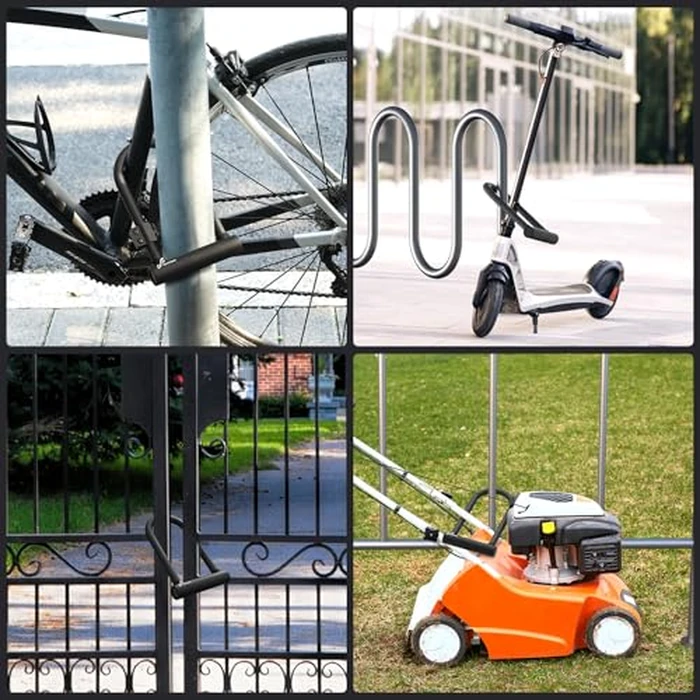 Sportneer Bike Lock, 18mm Heavy Duty Bike U Lock 9.85''x6.3'' Size with 3 Keys Anti Theft Secure Locks for Bikes, E-Bikes, Motorbikes, Scooters by Sportneer - Image 6