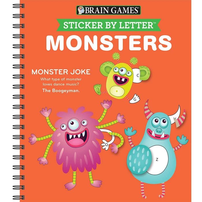 Brain Games - Sticker by Letter: Monsters (Sticker Puzzles - Kids Activity Book) by Publications International, Ltd. - Image 3