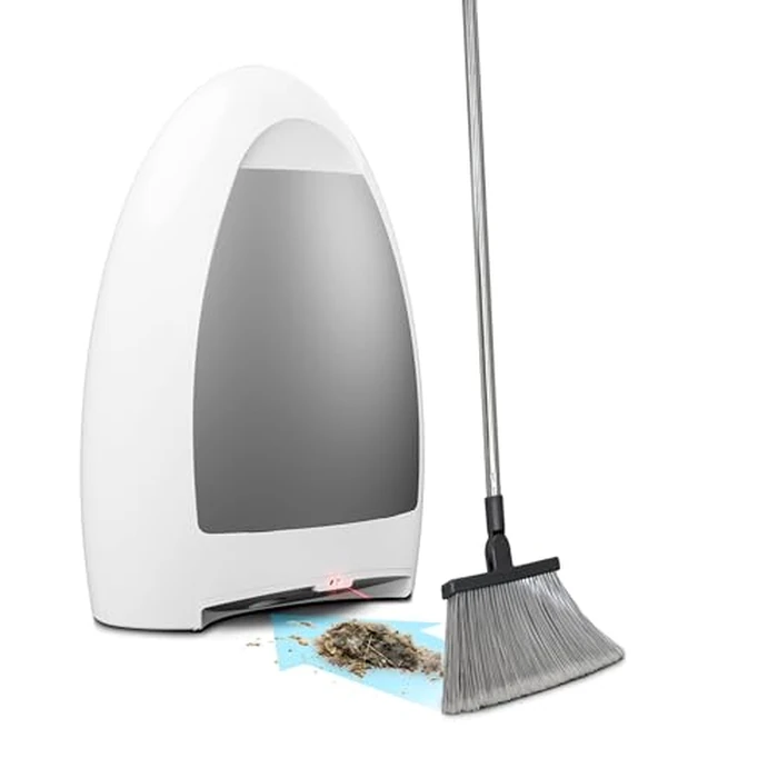 EyeVac Home Touchless Vacuum Automatic Dustpan - Great for Sweeping Pet Hair Food Dirt Kitchen - Ultra Fast & Powerful, No More Bending Down, Bagless, Corded, Automatic Sensors, 1000 Watt (White) by EYE-VAC - Used - Very Good condition