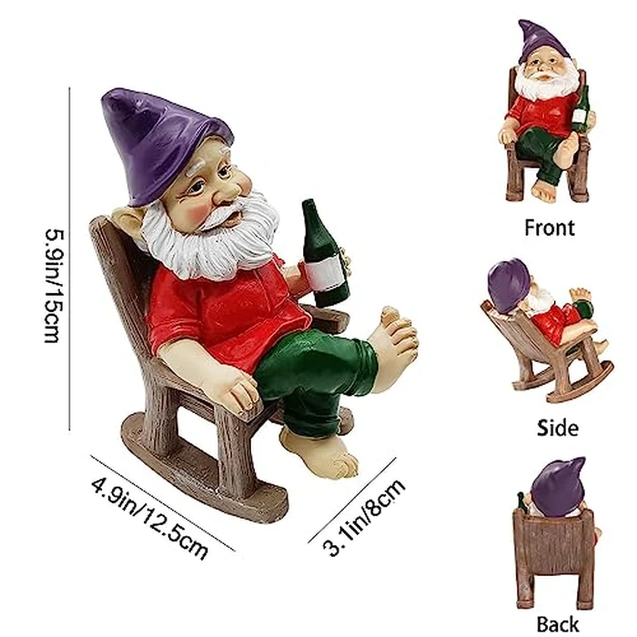 HeiPen Gnomes Decorations for Yard, Gnome Gifts for Women, Garden Statue Ornament for Yard Lawn Patio by HeiPen - Image 2