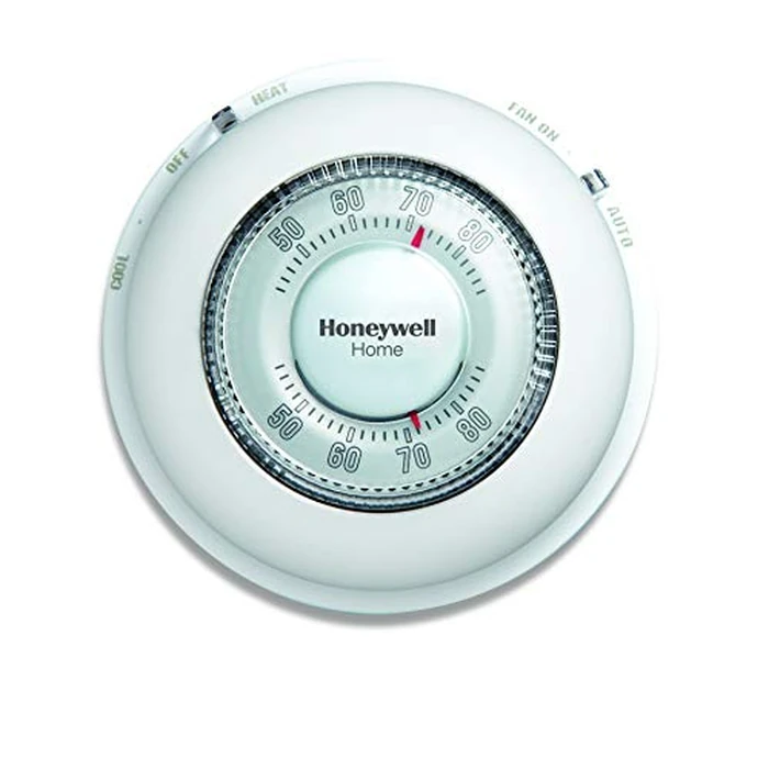 Honeywell CT87N1001 The Round Heat/Cool Manual Thermostat, Large (White) by Honeywell Home - Image 1