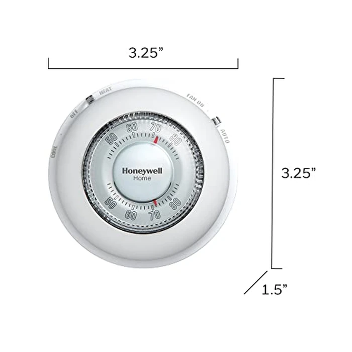 Honeywell CT87N1001 The Round Heat/Cool Manual Thermostat, Large (White) by Honeywell Home - Image 5