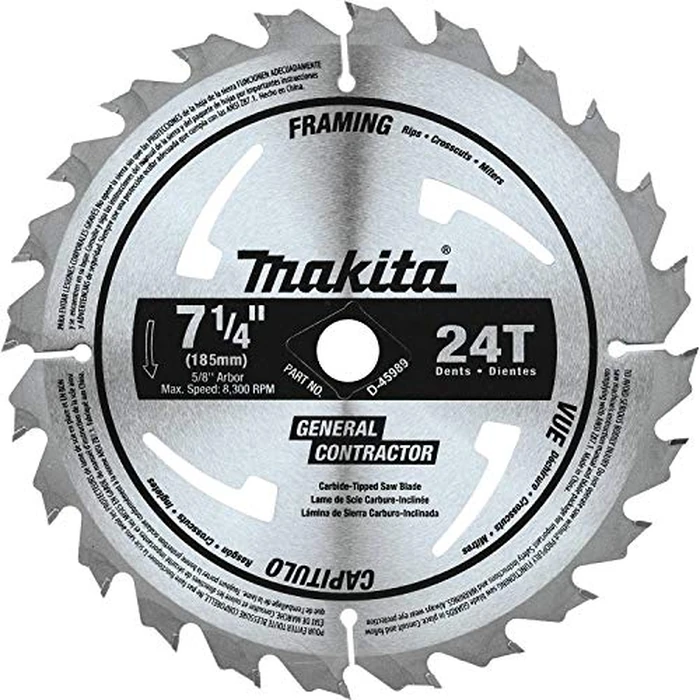 Makita D-45989-10 7-1/4" 24T Carbide-Tipped Circular Saw Blade, Framing/General Purpose, 10/pk by Makita - Image 2