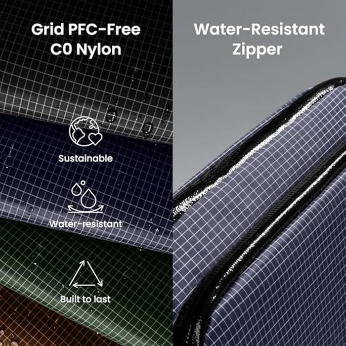 tomtoc Electronic Organizer Travel Case Performance, Water Resistant Dual Compartment Cable Organization Storage Bag for Charger, Cord, Phone, Hard Drive, Power Bank, Accessories Travel Essentials by tomtoc - Image 2