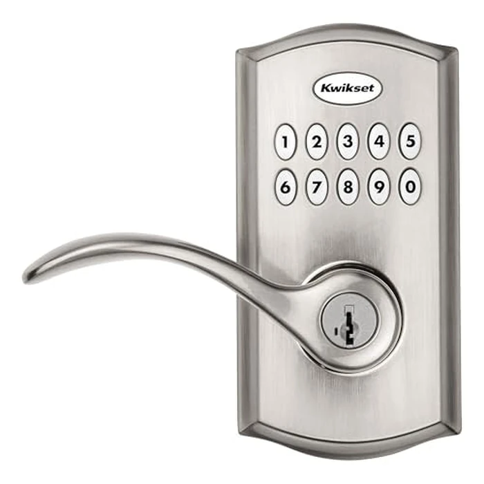 Kwikset SmartCode 955 Pembroke Light Commercial 10-Button Keypad Electronic Lever, Convenient Keyless Entry, 3-Year Battery Life and High Traffic Durability in Satin Nickel by Kwikset - Image 6