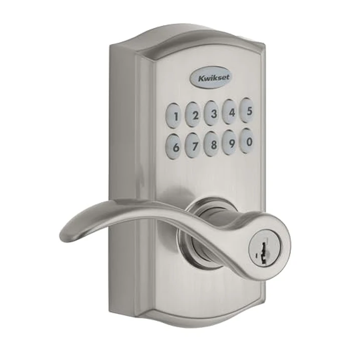Kwikset SmartCode 955 Pembroke Light Commercial 10-Button Keypad Electronic Lever, Convenient Keyless Entry, 3-Year Battery Life and High Traffic Durability in Satin Nickel by Kwikset - Image 9