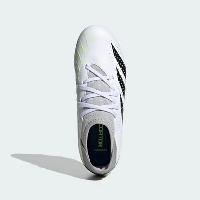 Adidas Unisex Accuracy.3 Football Boots Firm Ground Sneaker, FTWR White/CORE Black/Lucid Lemon, 10.5 Big Kid US by adidas - Image 3