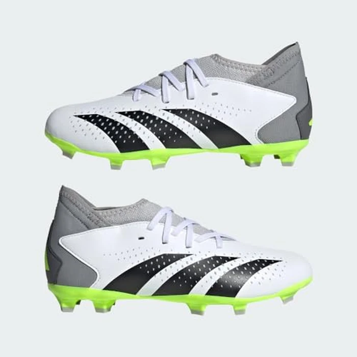 Adidas Unisex Accuracy.3 Football Boots Firm Ground Sneaker, FTWR White/CORE Black/Lucid Lemon, 10.5 Big Kid US by adidas - Image 8
