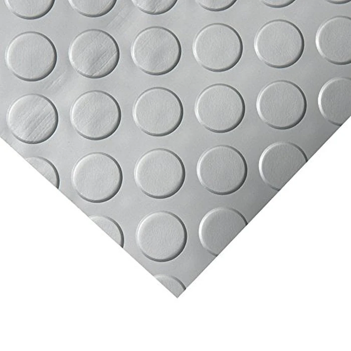 Rubber-Cal 03-W265-S-10 Coin-Grip Metallic PVC Flooring, Silver, 2.5mm x 4' x 10' by Rubber-Cal - Image 2